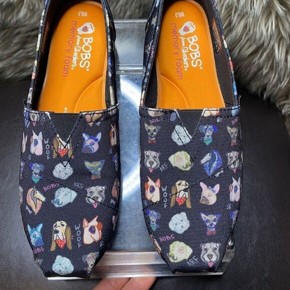 Bobs By Skechers Women Size 6.5/36.5EU Black Flat - Picture 6 of 11